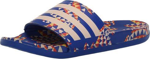 adidas Women's Adilette Comfort Sandals Slide, Bold Blue/Bliss Orange/Bold Blue, 8 in Saudi Arabia