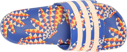 adidas Women's Adilette Comfort Sandals Slide, Bold Blue/Bliss Orange/Bold Blue, 8 in Saudi Arabia