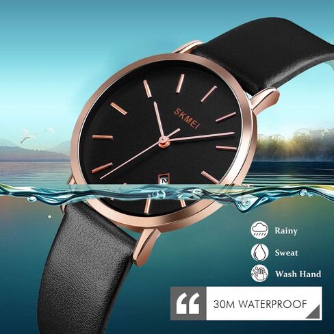 ساعات CakCity Fashion Simple للنساء - ساعة كلاسيكية تناظرية مقاومة للماء للنساء مع تاريخ كوارتز كاجوال للجنسين ساعة معصم للسيدات بسوار شبكي من الفولاذ المقاوم للصدأ in Kuwait