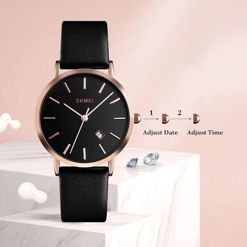 ساعات CakCity Fashion Simple للنساء - ساعة كلاسيكية تناظرية مقاومة للماء للنساء مع تاريخ كوارتز كاجوال للجنسين ساعة معصم للسيدات بسوار شبكي من الفولاذ المقاوم للصدأ in Kuwait