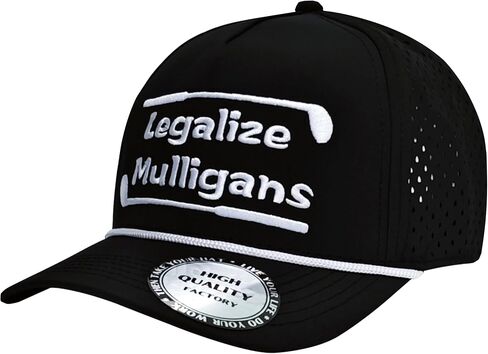 Funny Golf Hats for Men,Golf Rope Hat for Men,Legalize Mulligans - Black in Kuwait