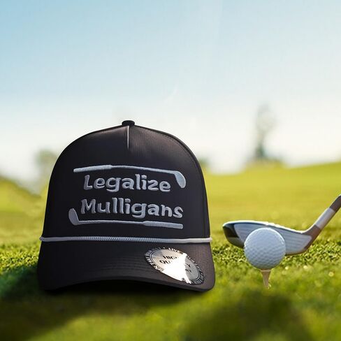 Funny Golf Hats for Men,Golf Rope Hat for Men,Legalize Mulligans - Black in Kuwait