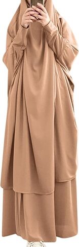 ODIZLI Kaftans Women Full Length Long Sleeve Dubai Muslim Modest Islamic Clothes Casual Maxi Dress Evening Gown+Hijab in Saudi Arabia