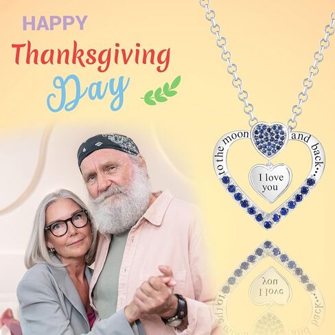 Christmas Girlfriend Birthday Gift, I Love You to The Moon and Back Infinity Heart Pendant Necklace, Fashion Jewelry for Women Girls, Anniversary Thanksgiving in Saudi Arabia
