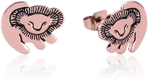 HANRESHE الأسد الملك سيمبا أقراط النساء مجوهرات هدية الذهب روز الذهب عيد الميلاد أقراط لطيف الكرتون أقراط صغيرة in Kuwait