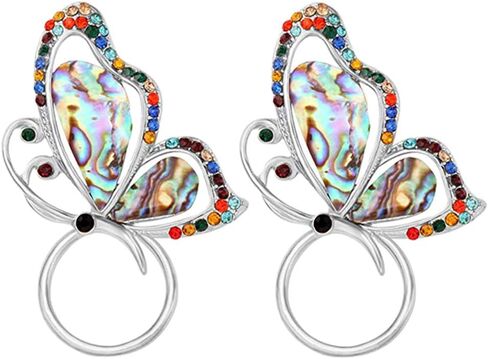 Abalone Paua Shell Butterfly Magnet Brooch Eyeglass Holder in Saudi Arabia