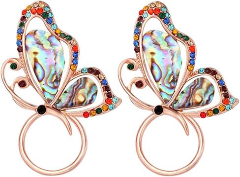 Abalone Paua Shell Butterfly Magnet Brooch Eyeglass Holder in Saudi Arabia