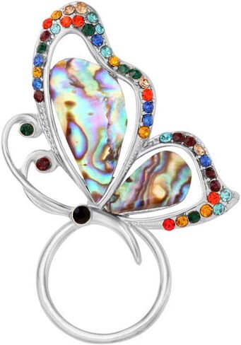 Abalone Paua Shell Butterfly Magnet Brooch Eyeglass Holder in Saudi Arabia