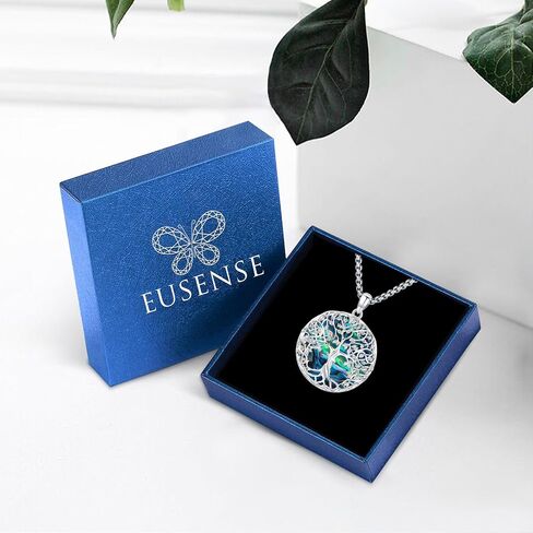 Eusense Tree of Life Necklace for Women Mens Tree of Life Pendant Sterling Silver 925 Tree of Life Jewelry Gifts in Saudi Arabia