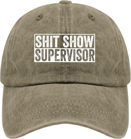 قبعة جولف مشرفة من Shit Show، قبعة سفر، قبعة سوداء للمشي لمسافات طويلة، هدايا للنساء، قبعة صيفية للرجال in Saudi Arabia