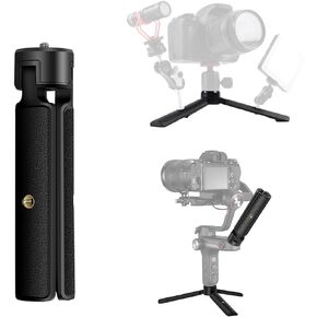 Mini Tabletop Tripod for Gimbal/DSLRs, Desktop Tripod Stand Handle Grip for DJI Ronin S/SC, Zhiyun Weebill S/Smooth, Osmo Mobile with Extended 1/4" Screw Holes