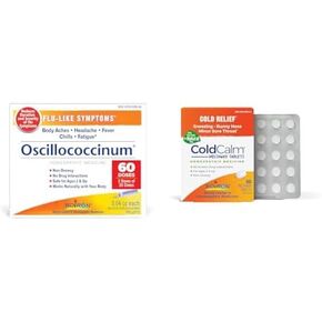 Boiron Oscillococcinum للتخفيف من الأعراض الشبيهة بالأنفلونزا لآلام الجسم والصداع والحمى والقشعريرة والتعب - 30 قطعة