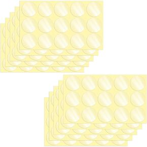 Transparent Dots Stickers Vinyl 0.6 Inch Self-Adhesive Round Clear Labels Waterproof Circle Wafer Decal for Seal Envelope Package Retail 1280 PCS