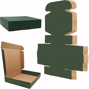 25 عبوة من صناديق الشحن الخضراء مقاس 9 × 6 × 2 بوصة للأعمال، وصناديق مموجة من الورق المقوى، وصناديق هدايا، ومرسل للأدب مع أغطية للتغليف، وإعطاء الرجال والنساء هدايا الشحن، والبريد، وتغليف الهدايا in Kuwait