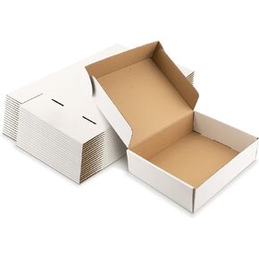 Golden State Art, 13x10x2 Shipping Boxes Set of 20, Brown Medium Corrugated Cardboard Boxes, Mailing Boxes for Packaging Small Business