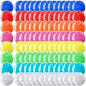 80 Pieces Boo Boo Ice Packs for Injuries Reusable Colorful Small Cold Packs Hot Cold Round Face Ice Pack for Wisdom Teeth Bead Ice Pack Cold for Face Breastfeeding Pain Relief, 8 Colors