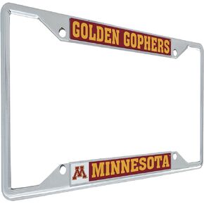 University of Minnesota Golden Gophers Metal License Plate Frame for Front or Back of Car Officially Licensed (Mascot)