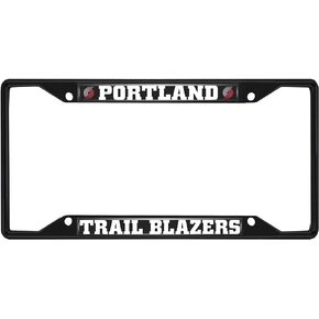FANMATS 31339 Portland Trail Blazers Metal License Plate Frame Black Finish