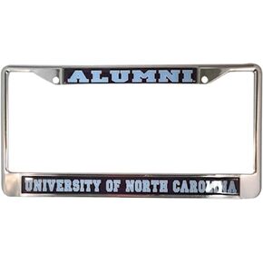 University of North Carolina Alumni Tar Heels Silver Metal License Plate Frame