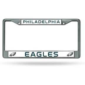 Rico Industries NFL Philadelphia Eagles Standard Chrome License Plate Frame 6 x 12.25-"