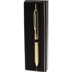 Pentel EnerGel Alloy RT Retractable Liquid Roller Gel Pen - Metal Barrel 0.7mm - Gold Body (Black Ink)