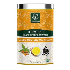 Turmeric Curcumin Powder with Black Pepper - Turmeric Latte Mix with Turmeric Curcumin, Black Pepper - Golden Milk Instant Drink Mix Powder