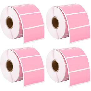 2.25"x1.25" Pink Direct Thermal Labels, Self-Adhesive Address Shipping Thermal Stickers Label for Thermal Label Printer, Compatible with Zebra Rollo for UPC FBA Labels (1000 Labels/1 Roll)