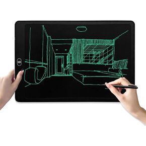 Big 16" LCD Writing Tablet (15 Inch Screen), Standalone Drawing/Doodle/Message Board No PC Needed, Electronic Note Pad 4 Adult & Kid, Decent Gift 4 Any Occasion (Black Case, Green Writing Color) in Saudi Arabia