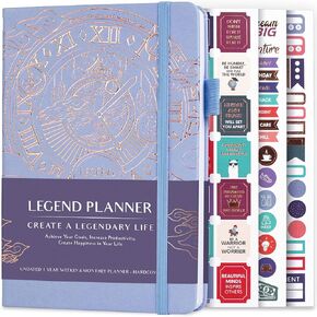 Legend Planner – Weekly & Monthly Life Planner to Hit Your Goals & Live Happier. Organizer Notebook & Productivity Journal. A5 (Hot Pink)