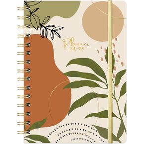 2024 Planner - Planner 2024, January 2024 - December 2024, 2024 Weekly & Monthly Planner, 6.4" x 8.5", 2024 Weekly Planner with Tabs, Hardcover, Elastic Closure, Twin-Wire Binding, Back Pocket