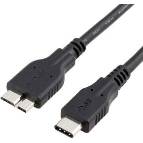 USB C to Micro B Cable 3.3FT, USB C Hard Drive Cable 10Gbps Data Transfer External Hard Drive Cord Compatible with iPhone 15 Plus MacBook Air M2 Pro, Seagate WD Toshiba Westgate