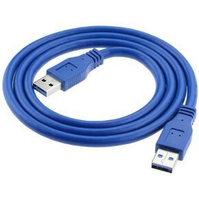 JYJZPB USB 3.0 A to A Cable, USB A Male to A Male Cable USB Cord 5FT/1.5M USB Cable for Data Transfer, Laptop Cooler, Printers, Modems, Cameras and Hard Drive Enclosures