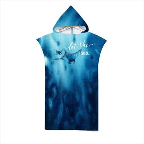 Quick Dry Surf Poncho Changing Towel Robe Hoodie for Adults Men Women,Microfiber Swimming Beach Surfing Diving Home Hot Springs Bathing Parka