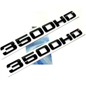 Yoaoo 2Pack OEM Black 3500Hd 3500 Hd Nameplates Emblems Badges Compatible with Silverado Sierra Glossy 2 Pieces