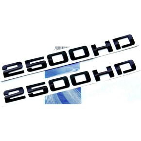 Yoaoo 2Pack OEM Black 2500Hd 2500 Hd Nameplates Emblems Badges Glossy Compatible with Silverado Sierra