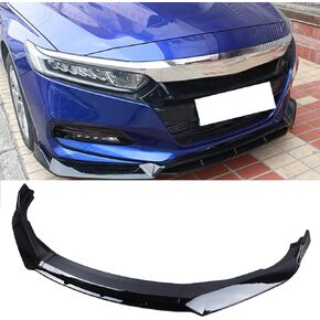 4PCS 10th Gloss Black Front Bumper Lip Spoiler Lip Lower Bumper Body Fit 2018-2020 Honda Accord