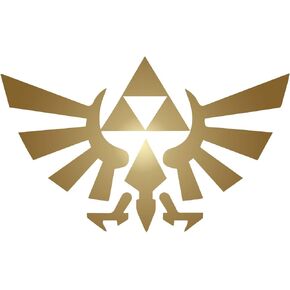 ملصق من الفينيل مطبوع عليه Hyrule Eagle Wings لجدار السيارة والشاحنة والكمبيوتر المحمول | الذهب | 5.5 بوصة × 4 بوصة