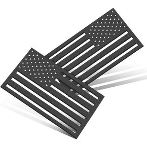 SAVITA 2 Pieces Matte Black American Flag Sticker Decal for Car 3D US American Flag Emblem Decals for Trucks 5" x 3" Cut-Out for Vehicles Window Motorcycle SUV Military Tanks Tactical Laptop Decor