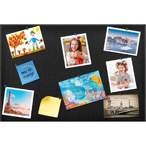 لوحة إعلانات سوداء قابلة للطي - 60.96 سم × 40.64 سم، لوحة عرض مؤطرة للصور الزخرفية لجدران المدرسة والمنزل والمطبخ والمكتب in Kuwait