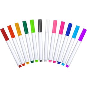 10Pcs Liquid Chalk Pen Markers Dust-Free Erasable White Chalkboard Chalk Water-Based Non-Toxic Wet Erase Chalk Ink Pens Fine Tip Handwriting Blackboard Pen Office Supplies, Black