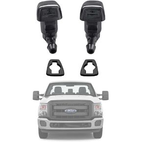 BC3Z-17603-A Premium Wiper Washer Nozzles Fit for Ford Super Duty F250-F550 2011 2012 2013 2014 2015 2016 | Windshield Washer Fluid Jet Nozzle | Easy to Install | 2 Pack, Ref BC3Z17603A