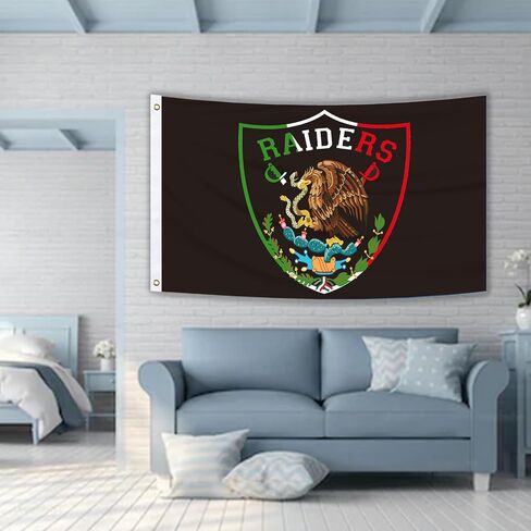 المكسيك رايدرز العلم 3x5Ft لاس فيغاس في الهواء الطلق راية داخلية مع جروميتسر لرجل المرآب كهف الجدار الديكور in Saudi Arabia