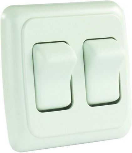 منتجات JR 12235 مفتاح تشغيل وإيقاف SPST مزدوج أسود مع إطار in Saudi Arabia