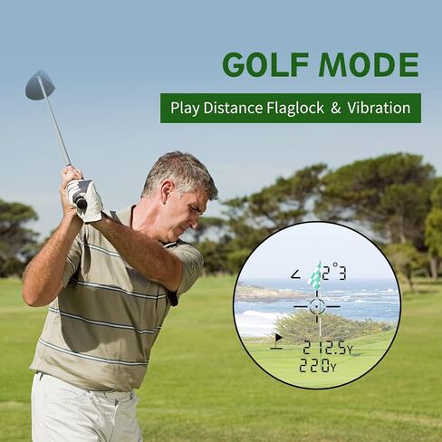 محدد مدى الجولف مع اهتزاز قفل المنحدر وسارية العلم، مفتاح منحدر لبطولة الجولف القانونية، 650 ياردة، بطارية قابلة لإعادة الشحن، تكبير 6X، المدى/المسح الضوئي/الارتفاع/قياس السرعة... in Kuwait
