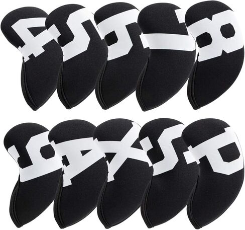 Golf Iron Covers,Golf Iron Head Covers with Colorful Number Neoprene Golf Iron Covers Set,Golf Club Head Covers for Iron Set Fit All Brands Golf Iron Headcovers 4/10pcs in Saudi Arabia