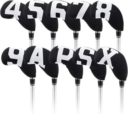 Golf Iron Covers,Golf Iron Head Covers with Colorful Number Neoprene Golf Iron Covers Set,Golf Club Head Covers for Iron Set Fit All Brands Golf Iron Headcovers 4/10pcs in Saudi Arabia