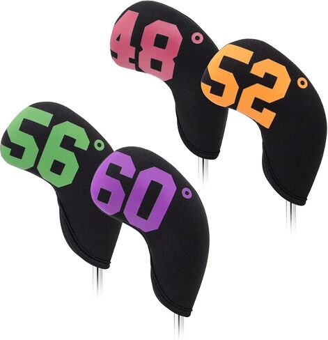 Golf Iron Covers,Golf Iron Head Covers with Colorful Number Neoprene Golf Iron Covers Set,Golf Club Head Covers for Iron Set Fit All Brands Golf Iron Headcovers 4/10pcs in Saudi Arabia