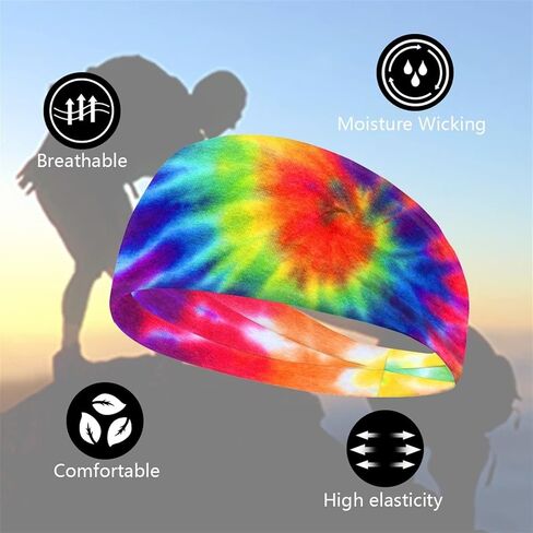 Sports Headband Stretchy Headbands Sweat Bands Soft Workout Hairband for Women Men Running Cycling Exercise in Saudi Arabia