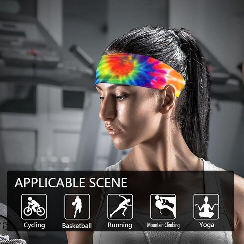 Sports Headband Stretchy Headbands Sweat Bands Soft Workout Hairband for Women Men Running Cycling Exercise in Saudi Arabia