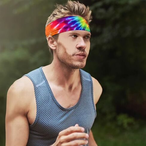 Sports Headband Stretchy Headbands Sweat Bands Soft Workout Hairband for Women Men Running Cycling Exercise in Saudi Arabia